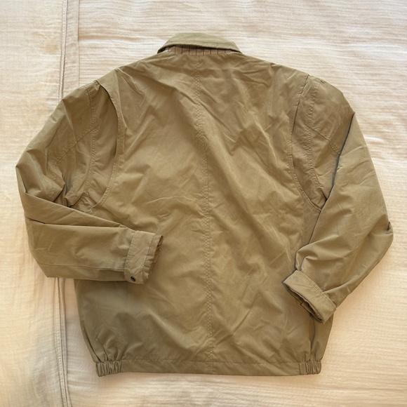 London Fog Golf Jacket Mens S Lightweight Breathable Beige Tan Polyester/Nylon - Picture 2 of 4